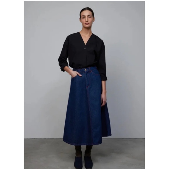 B Sides Simone skirt in Rinse Indigo - Picture 6 of 11